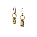 Keum-Boo Reticulated Stick Black & Gold Earrings - Small