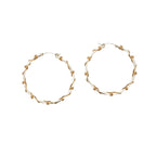 Silver and Gold Wrapped Hoops - XL