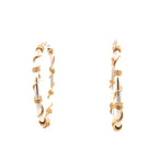 Silver and Gold Wrapped Hoops - XL