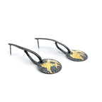 Long Wavy Post Keum-boo Disk Earrings