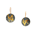 Keum-Boo Disk Black & Gold Earrings - Q Evon Fine Jewelry
