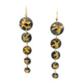 Keum-Boo Multi Disk Black & Gold Earrings - Q Evon Fine Jewelry