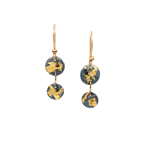 Keum-Boo Double Disk Earrings - Q Evon Fine Jewelry