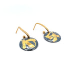 Short Wavy Post Keum-boo Disc Earrings