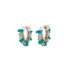 Peridot and Apatite Wrapped Hoops - Q Evon Fine Jewelry