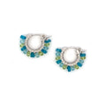 Peridot and Apatite Wrapped Hoops - Q Evon Fine Jewelry