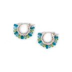 Peridot and Apatite Wrapped Hoops - Q Evon Fine Jewelry