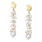 White Pearl Drop Earrings - 18k Vermeil - Q Evon Fine Jewelry