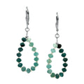 Silver Leverback Earrings with Grandidierite
