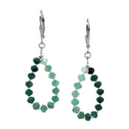 Silver Leverback Earrings with Grandidierite