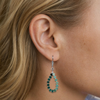 Silver Leverback Earrings with Grandidierite