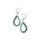 Silver Leverback Earrings with Grandidierite
