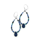 Lapis Turquoise and Sapphire Earrings