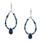 Lapis Turquoise and Sapphire Earrings