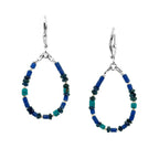 Lapis Turquoise and Sapphire Earrings