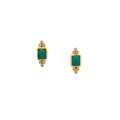 14k Gold Gem Quality Gem Silica and Diamond Studs - Q Evon Fine Jewelry