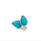 Silver Turquoise Stud Earrings