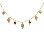 7 Tourmaline Necklace - Light Green Round Center