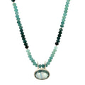 Grandidierite Necklace with Fluorite Pendant