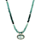 Grandidierite Necklace with Fluorite Pendant