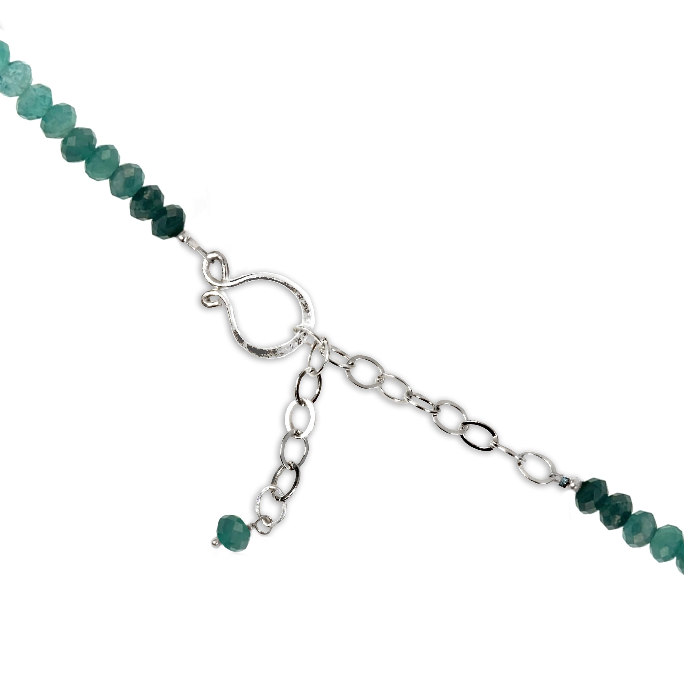 Grandidierite Necklace with Fluorite Pendant