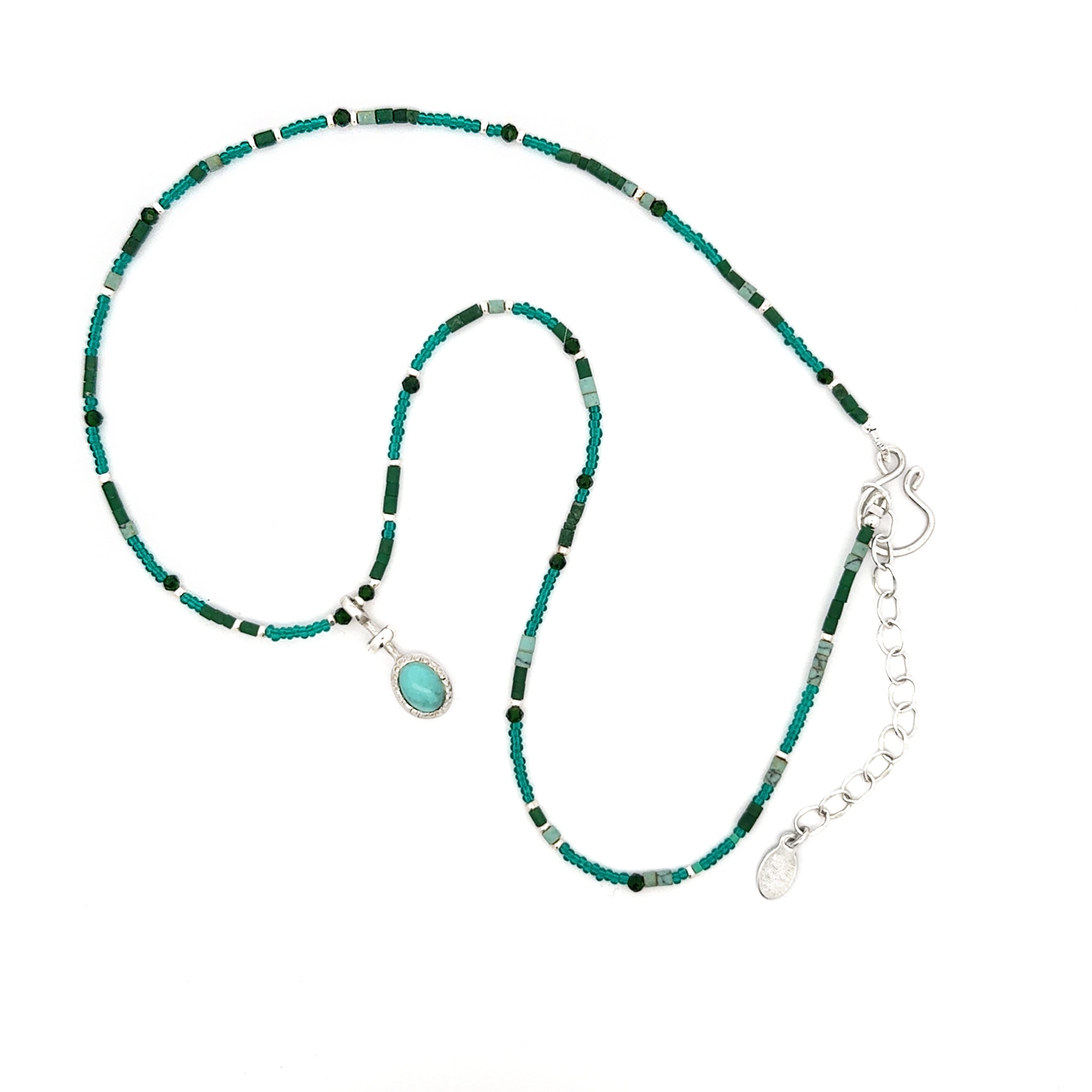 Turquoise and Jade Necklace