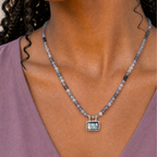 Pastel Spinel Necklace with Fluorite Pendant