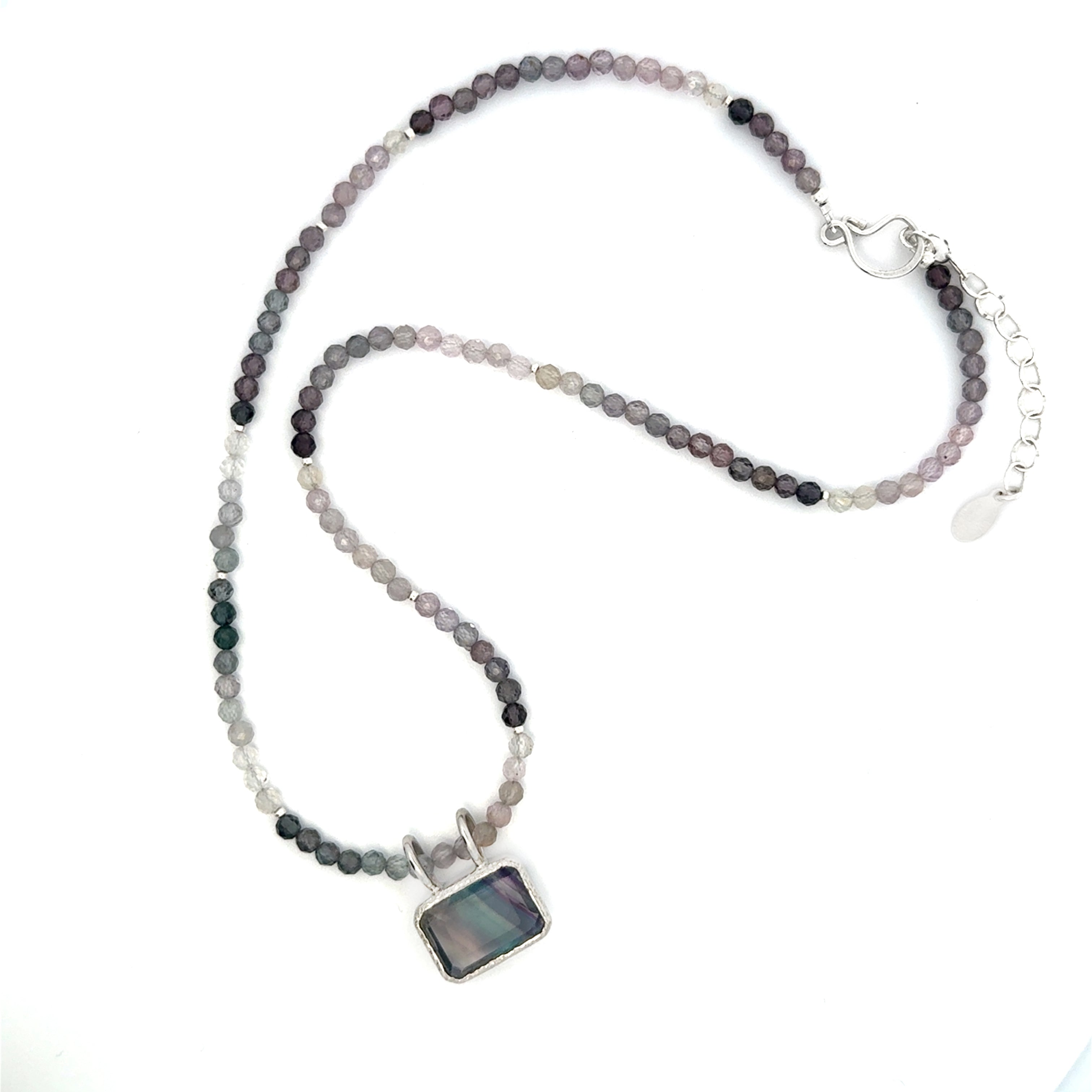 Pastel Spinel Necklace with Fluorite Pendant