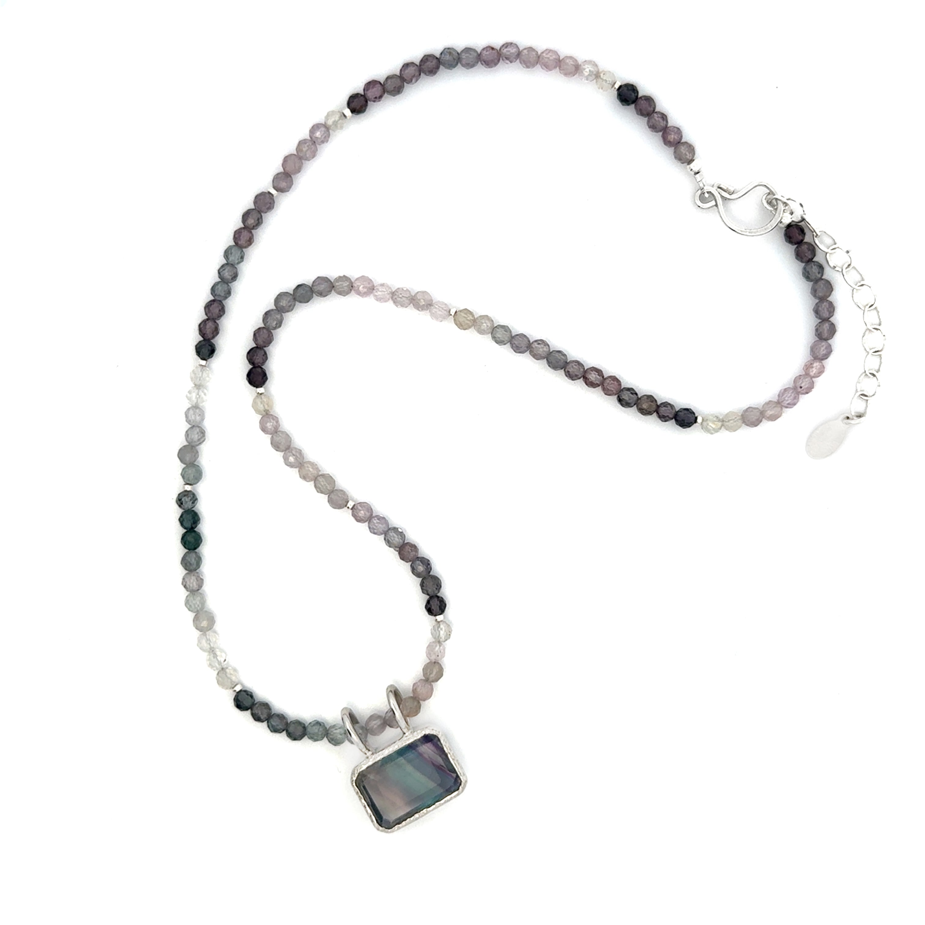 Pastel Spinel Necklace with Fluorite Pendant