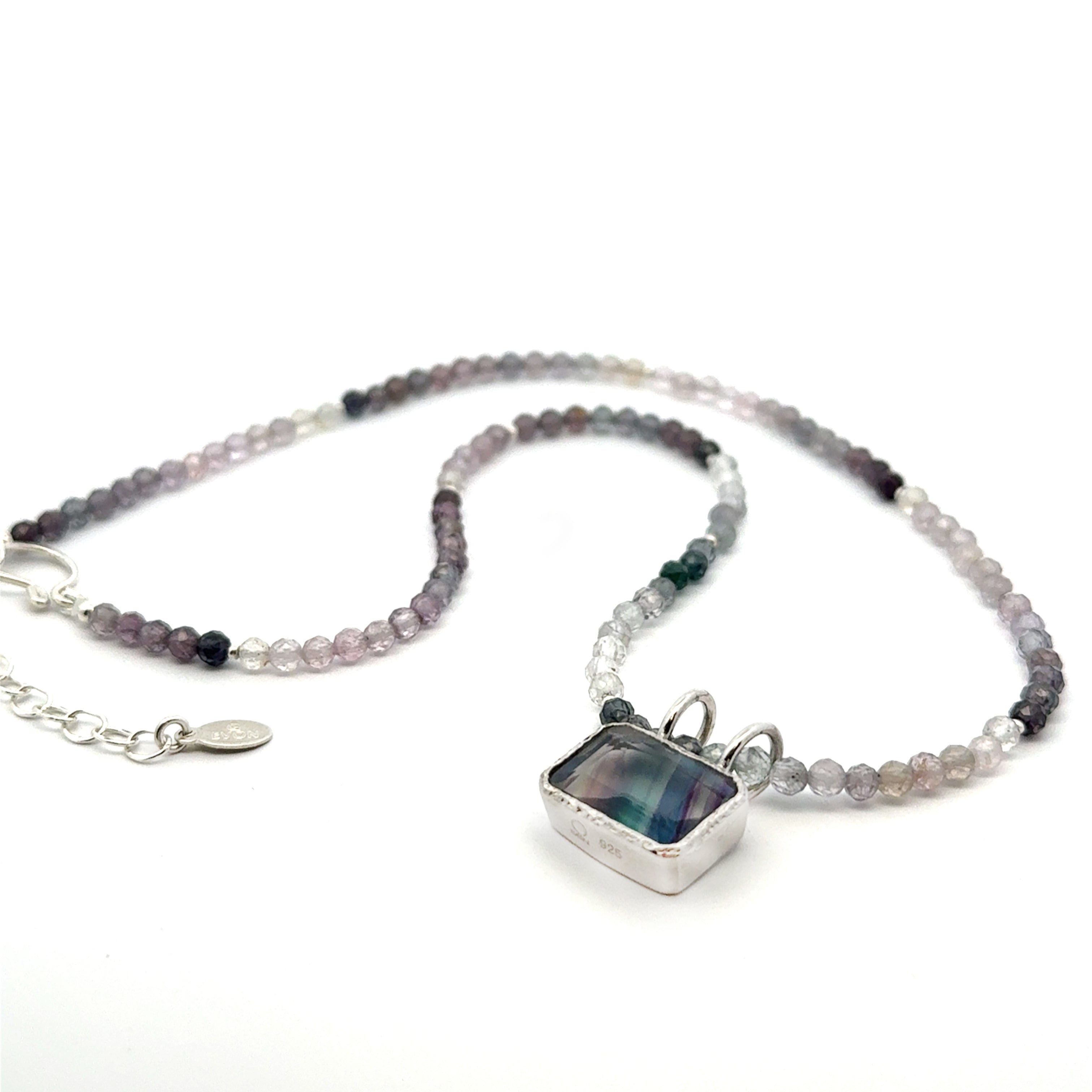 Pastel Spinel Necklace with Fluorite Pendant