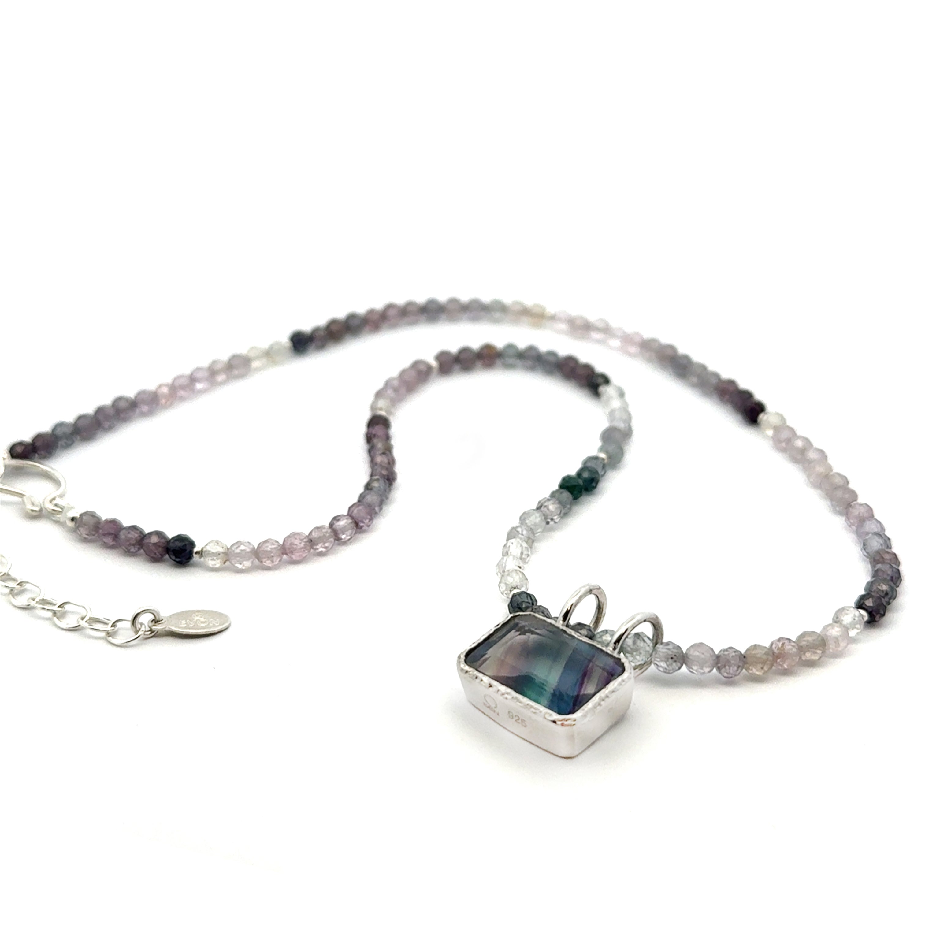 Pastel Spinel Necklace with Fluorite Pendant