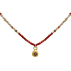 Andalusite and Tundra Sapphire Necklace with Smoky Pendant