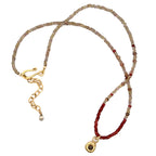 Andalusite and Tundra Sapphire Necklace with Smoky Pendant