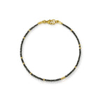 14k Tiny Black Diamond Beads Bracelet - 7.5 - Q Evon Fine Jewelry