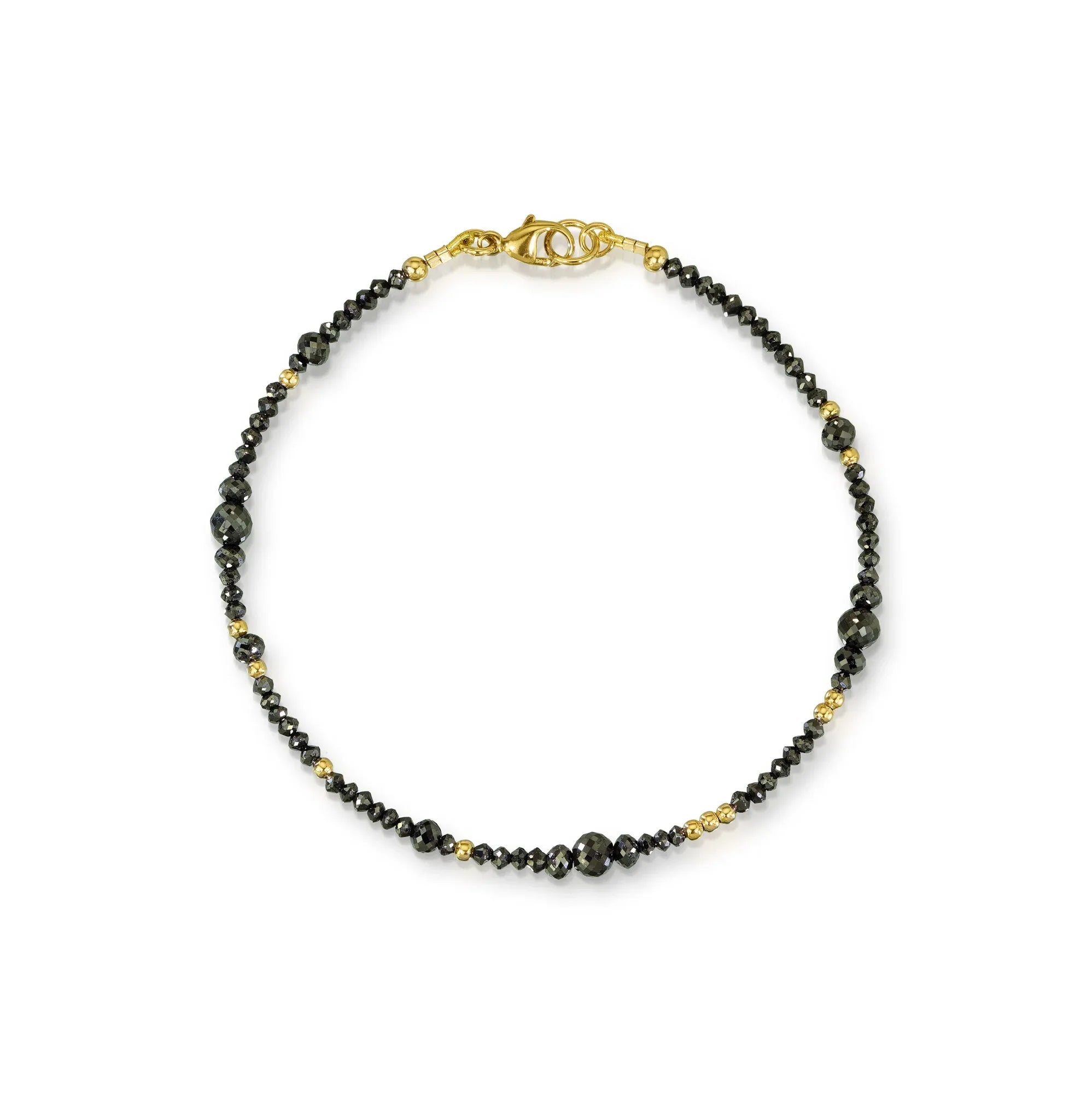 14k Black Diamond Bracelet 7.5" - Q Evon Fine Jewelry