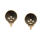 14k Black Rhodium Diamond Cascading Earrings