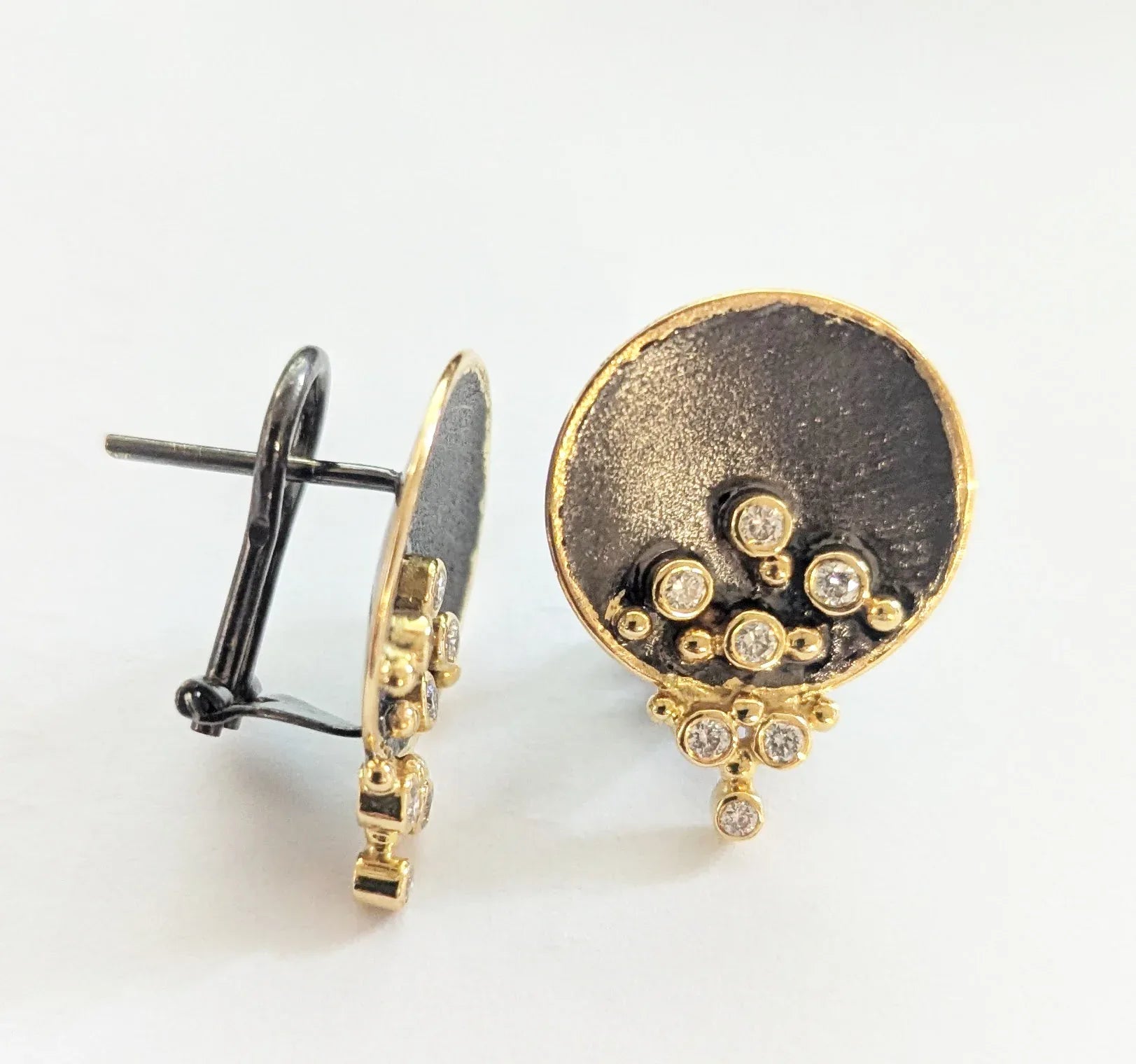14k Black Rhodium Diamond Cascading Earrings - Q Evon Fine Jewelry