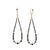 14k Gold Bead and Graduated Black Diamond Symmetrical Earrings