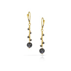 14k Black Diamond Drop Earrings - Q Evon Fine Jewelry