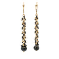14k Black Diamond Waterfall Earrings - Q Evon Fine Jewelry