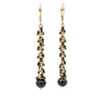 14k Black Diamond Waterfall Earrings - Q Evon Fine Jewelry