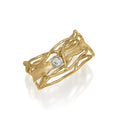 Slim Edge Ring - 14k and Diamond - Q Evon Fine Jewelry