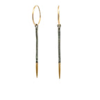 14k and Silver Bolo Hoop Earrings