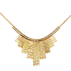 9 Tab Necklace with 14k Gold & White Diamonds