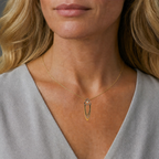 14k and Black Rhodium Element Pendant with Diamond