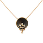 14k Black Rhodium Diamond Cascading Necklace