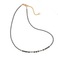 14k Black Diamond Beads Adjustable 16-18 Necklace 15-16TCW - Q Evon Fine Jewelry