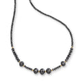 14k Black Diamond Beads Adjustable 16-18 Necklace 38TCW - Q Evon Fine Jewelry