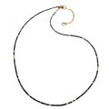 14k Black Diamond Beads Adjustable Necklace - Q Evon Fine Jewelry