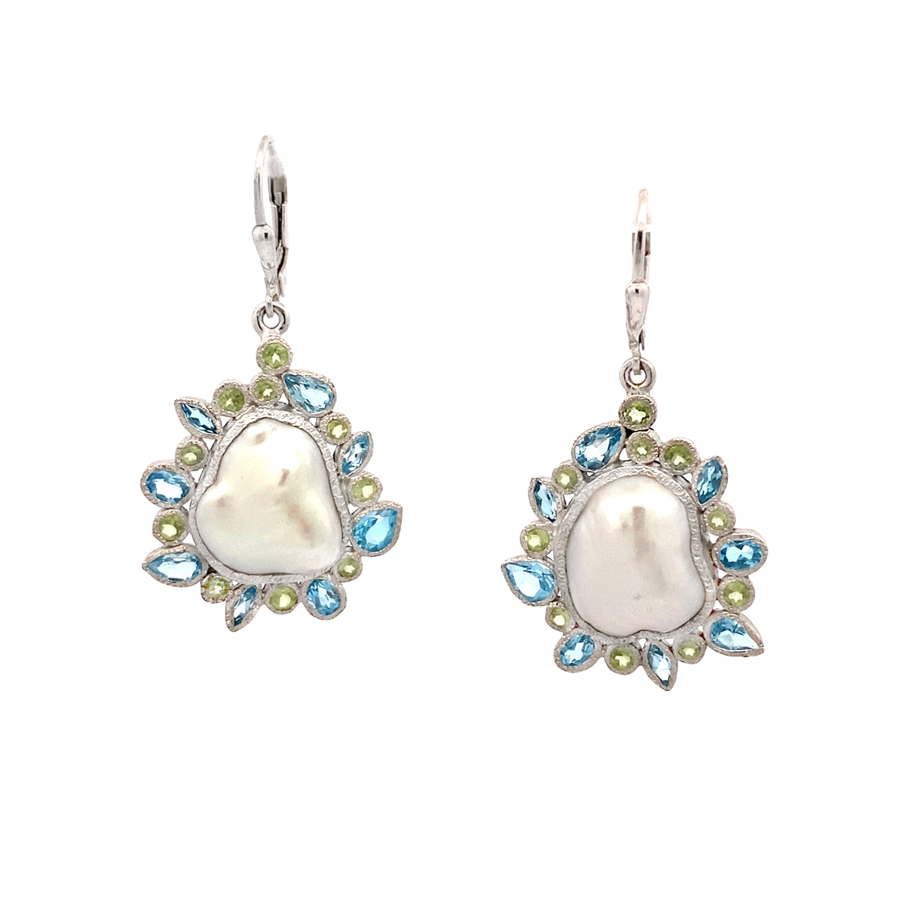 Dream of Moorea - Silver and Baroque Pearl Earrings